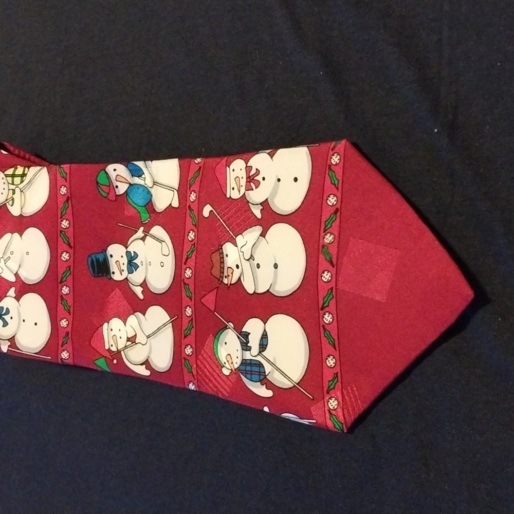 Don Loper Beverly Hills Christmas Holiday Snowman Golf Tie